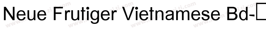 Neue Frutiger Vietnamese Bd字体转换